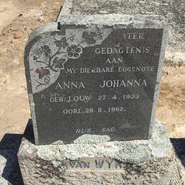 WYK Anna Johanna, van nee LOUW 1903-1962