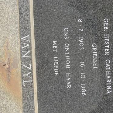 ZYL Hester Catharina, nee GRIESSEL 1903-1986