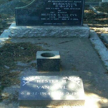 ZYL Hermanus D., van 1877-1953 &amp; Hester H. BOSMAN 1883-1980 :: ZYL Hester H., van 1914-1988