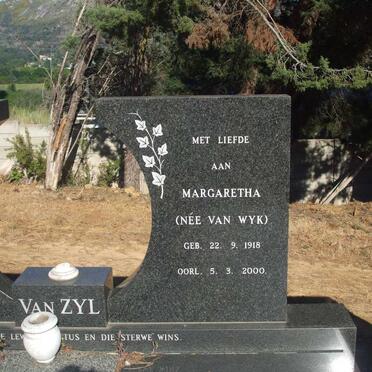 ZYL Margaretha, van nee VAN WYK 1918-2000