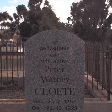 CLOETE Peter Watney 1857-1923