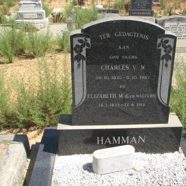 HAMMAN Charles V.W. 1870-1967 &amp; Elizabeth M. WALTERS 1873-1915