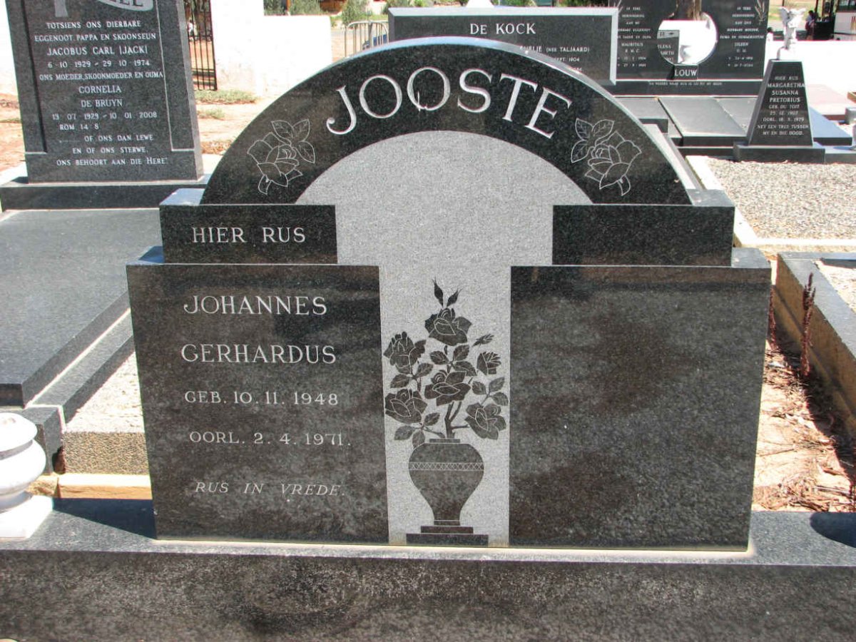 JOOSTE Johannes Gerhardus 1948-1971