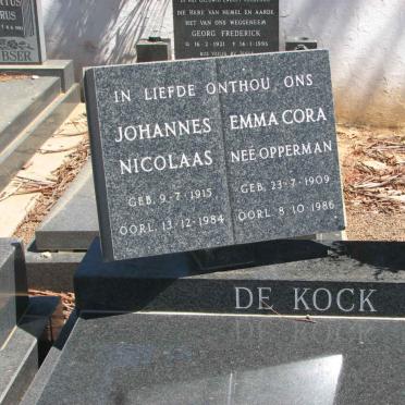 KOCK Johannes Nicolaas, de 1915-1984 &amp; Emma Cora OPPERMAN 1909-1986