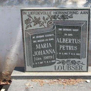 LOUBSER Albertus Petrus 1915-1993 &amp; Maria Johanna SMITH 1917-1989