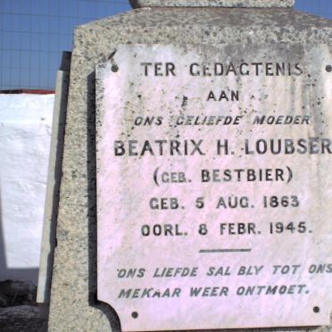 LOUBSER Beatrix H. nee BESTBIER 1863-1945