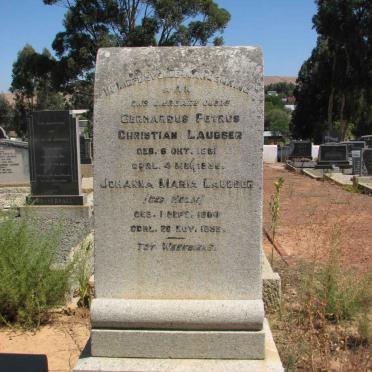 LAUBSER Gerhardus Petrus Chritiaan 1881-1938 &amp; Johanna Maria 1884-193?