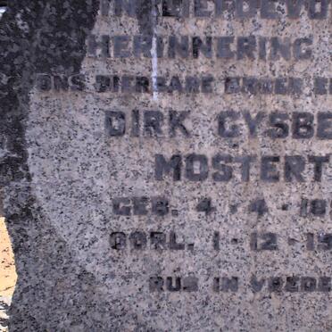 MOSTERT Dirk Gysbert 1896-1941