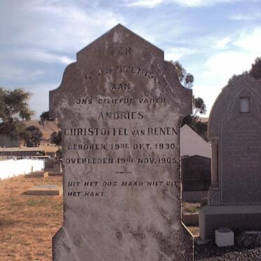 RENEN Andries Christoffel, van 1830-1905