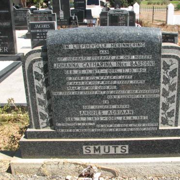 SMUTS Andries Adriaan 1873-1957 &amp; Johanna Catharina BASSON 1877-1951