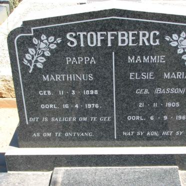 STOFFBERG Marthinus 1898-1976 &amp; Elsie Maria BASSON 1905-1964