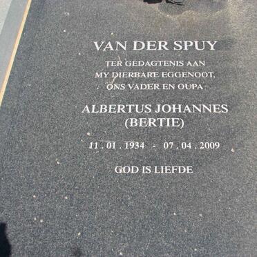 SPUY Albertus Johannes, van der 1934-2009