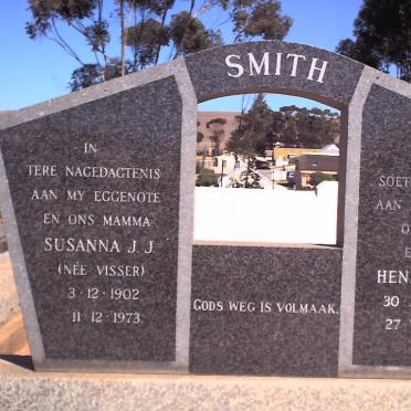 SMITH Hendrik J.J. 1906-1995 &amp; Susanna J.J. VISSER 1902-1973