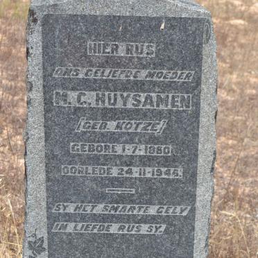 HUYSAMEN M.C. nee KOTZÉ 1880-1946