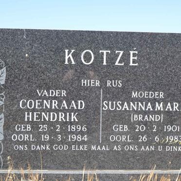 KOTZÉ Coenraad Hendrik 1896-1984 &amp; Susanna Maria BRAND 1901-1983