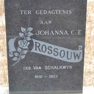ROSSOUW Johanna C.E. nee VAN SCHALKWYK 1891-1923