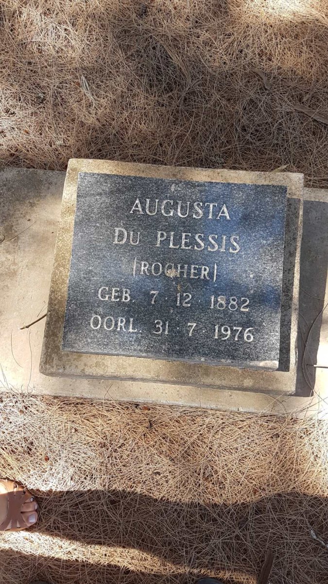 PLESSIS Augusta, du nee ROCHER 1882-1976