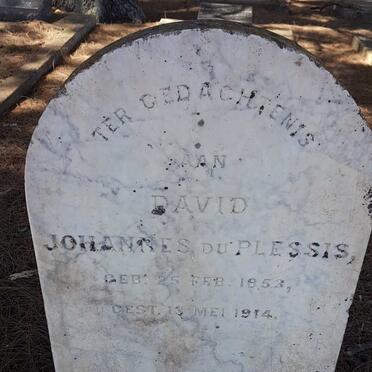 PLESSIS David Johannes, du 1853-1914