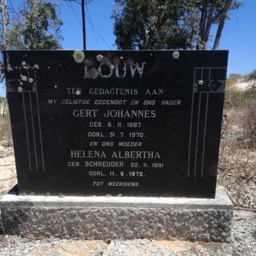 LOUW Gert Johannes 1887-1970 &amp; Helena Albertha SCHREUDER 1891-1975