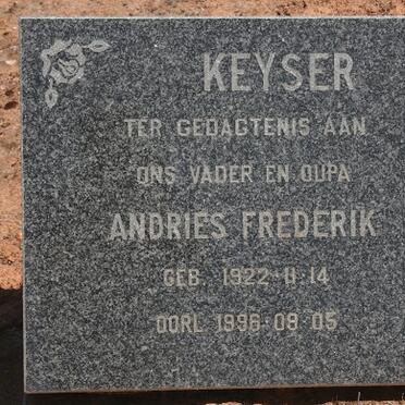 KEYSER Andries Frederik 1922-1996
