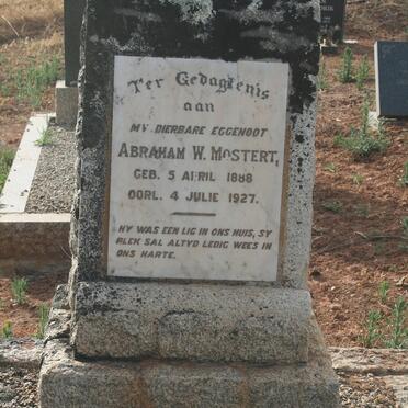 MOSTERT Abraham W. 1888-1927
