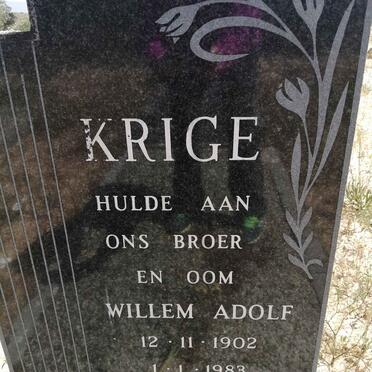 KRIGE Willem Adolf 1902-1983