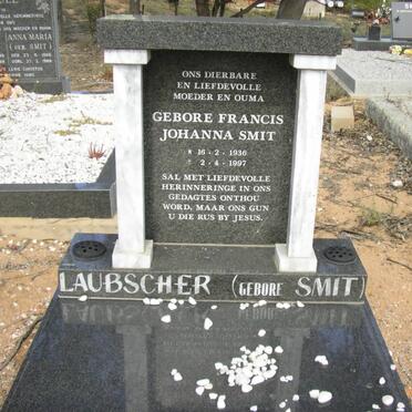 LAUBSCHER Francis Johanna nee SMIT 1936-1997
