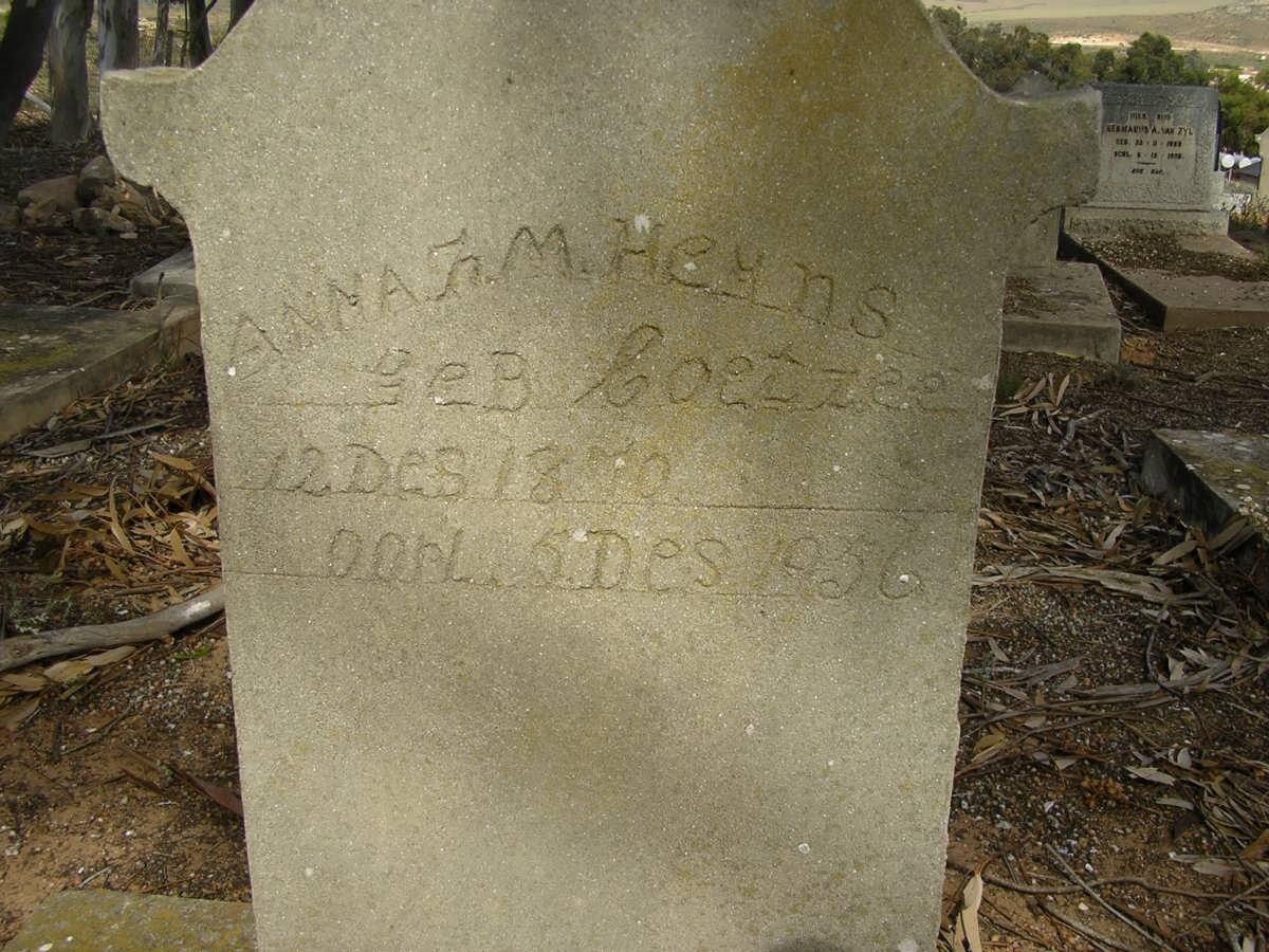 HEYNS Anna F.M. nee COETZEE 1870-1956