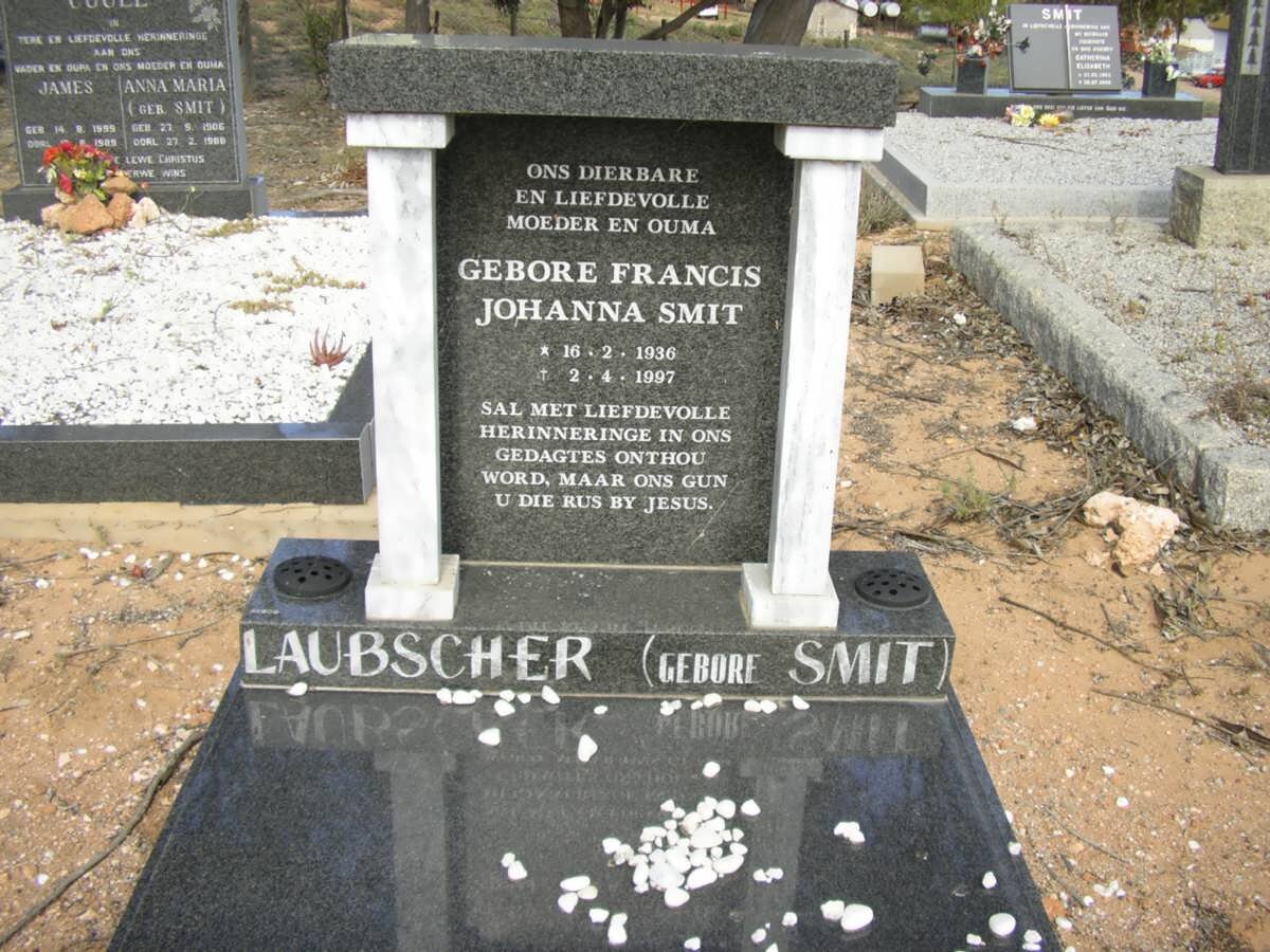 LAUBSCHER Francis Johanna nee SMIT 1936-1997