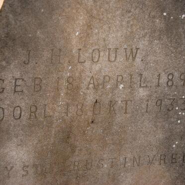 LOUW J.H. 1890-1933