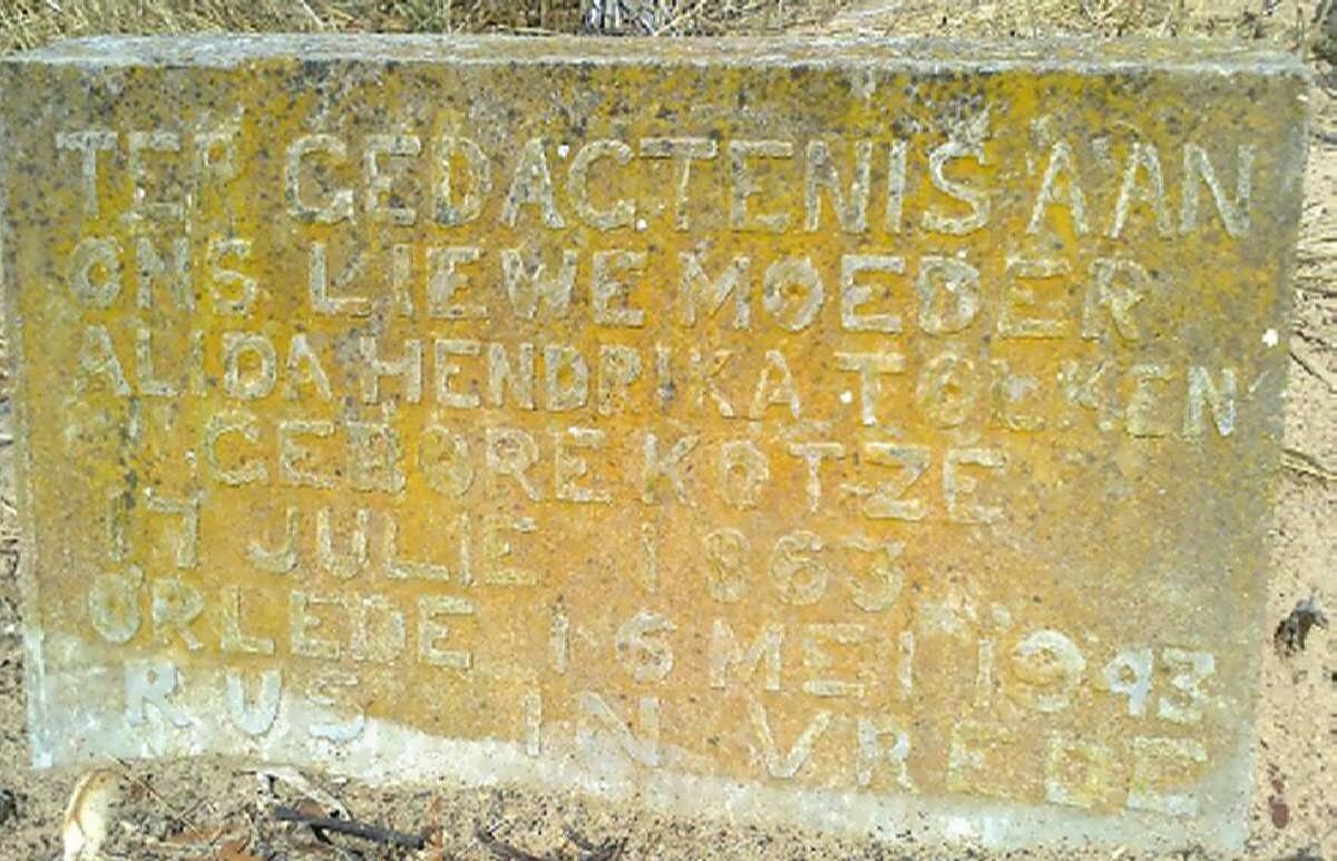 TOLKEN Alida Hendrika nee KOTZE 1863-1943