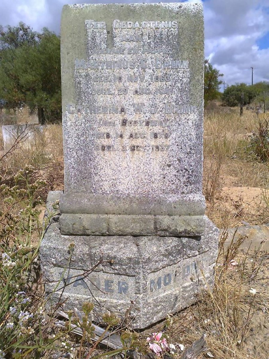 BRINK Marthinus C. 1863-1941 &amp; Catherina W.J. BESTBIER 1870-1937