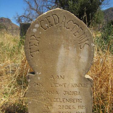 KOEGELENBERG Johanna Jacoba 1925-1926