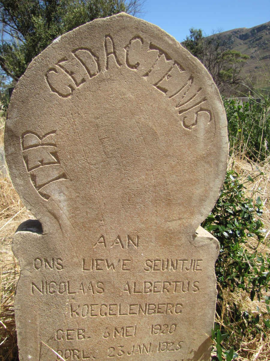 KOEGELENBERG Nicolaas Albertus 1920-1925