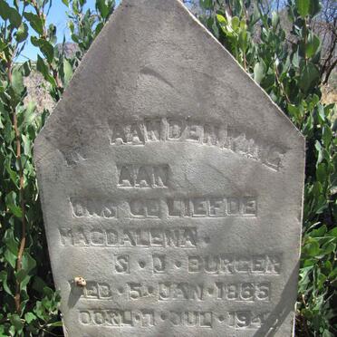 BURGER Magdalena S.J. 1866-1940