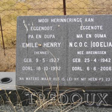 TREDOUX Emile Henry 1927-1992 &amp; N.C.O.C. BREUNISSEN 1942-2006