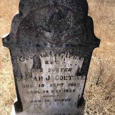 COETZEE Sarah J. 1905-1935