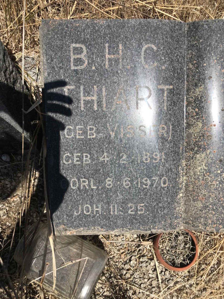 THIART B.H.C. nee VISSER 1891-1970 
