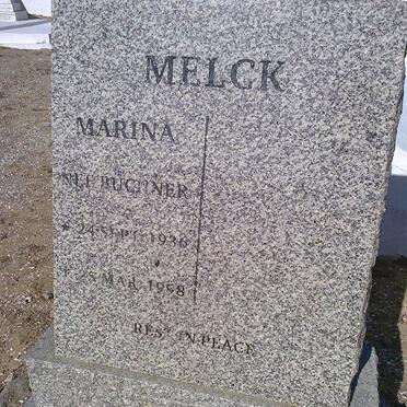 MELCK Marina nee BUCHNER 1936-1998
