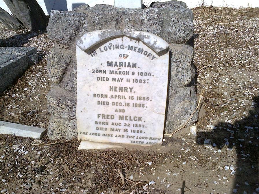 MELCK Marian 1880-1883 :: MELCK Fred 1883-1889 :: MELCK Henry 1885-1886