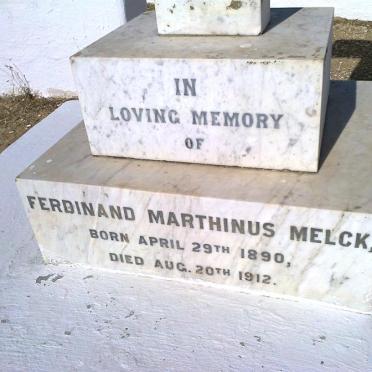 MELCK Ferdinand Marthinus 1890-1912