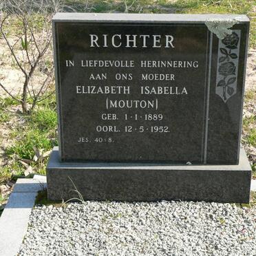 RICHTER Elizabeth Isabella nee MOUTON 1889-1952