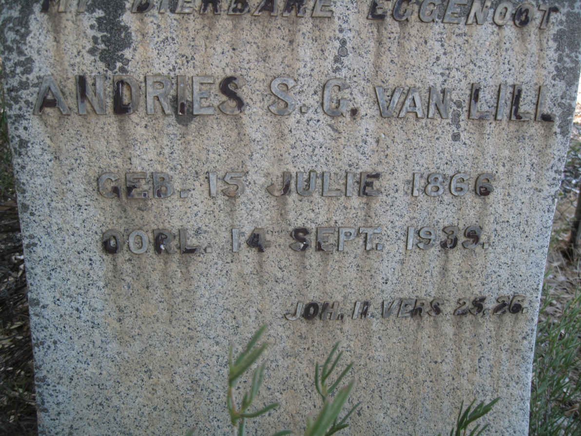 LILL Andries S.G., van 1866-1939