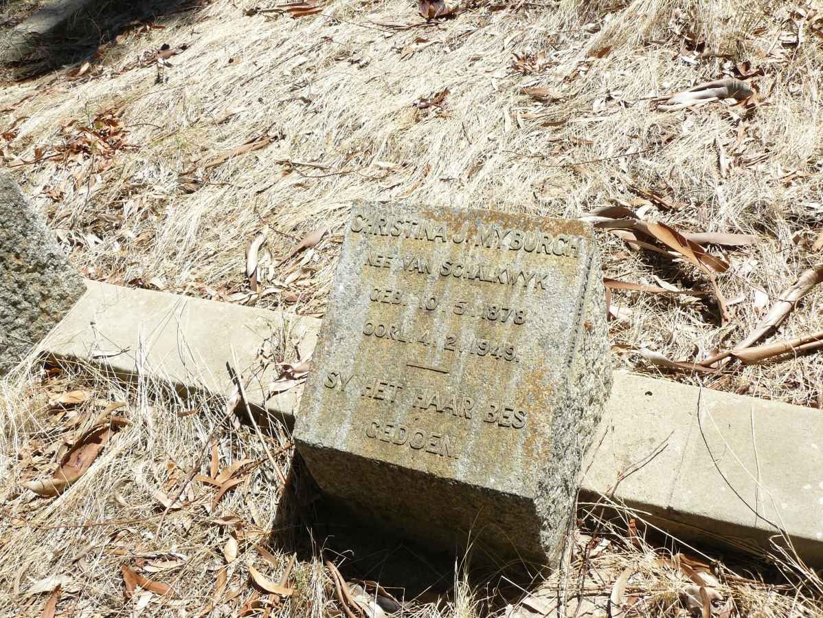 MYBURGH Christina J. nee VAN SCHALKWYK 1878-1949