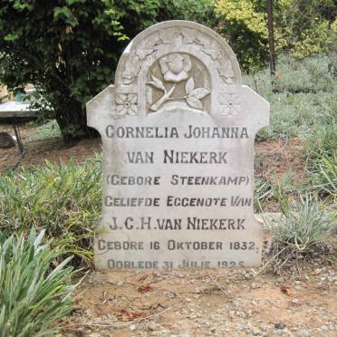 NIEKERK Cornelia Johana, van nee STEENKAMP 1832-1925