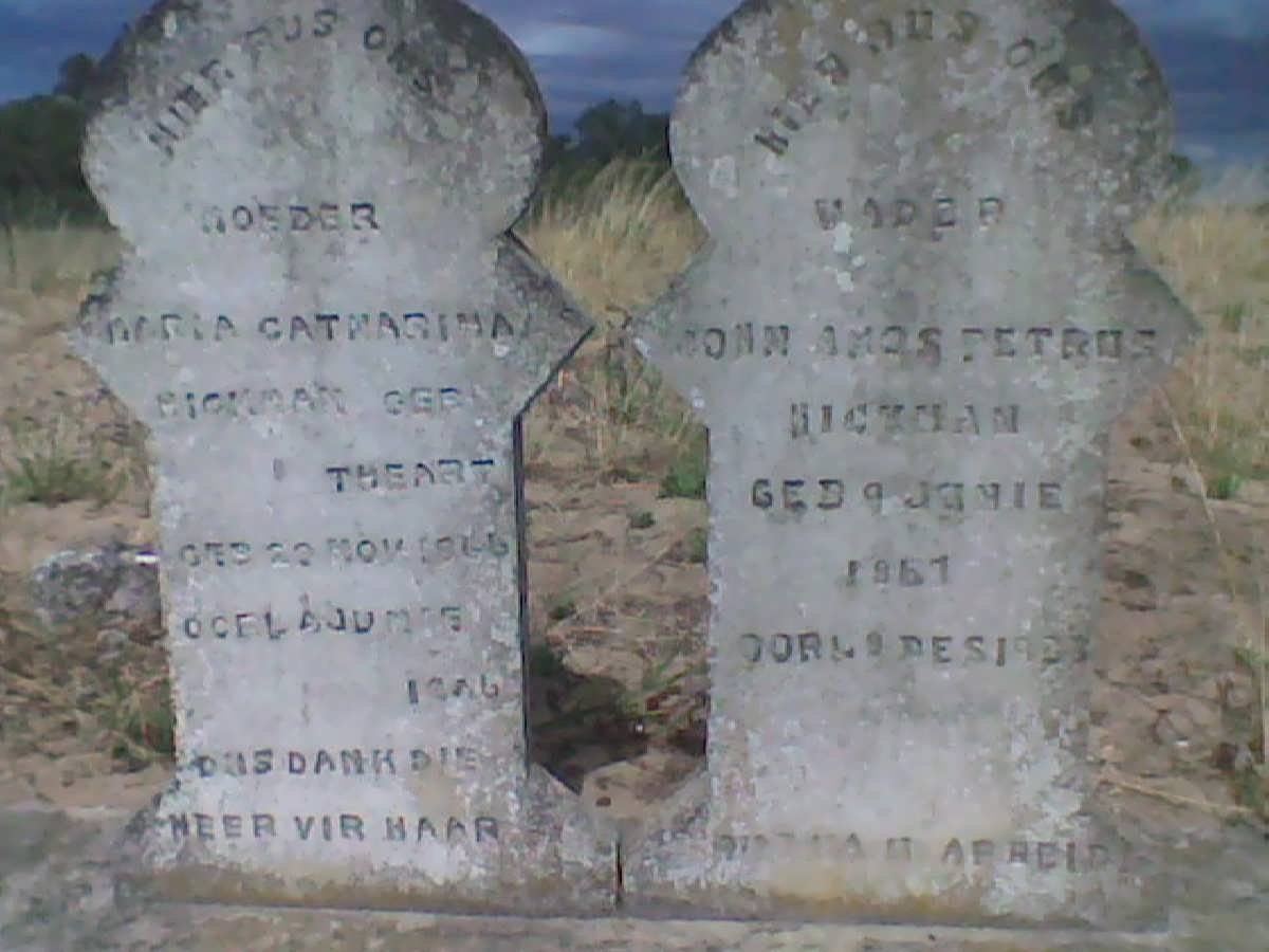 HICKMAN John Amos Petrus 1867-1933 &amp; Maria Catharina THEART 1866-1946