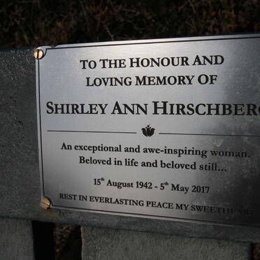 HIRSCHBERG Shirley Ann 1942-2017
