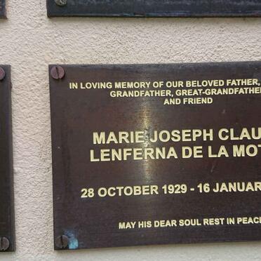 MOTTE Marie Joseph Claude, LENFERNA de la 1929-2016