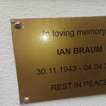 BRAUM Ian 1943-2018