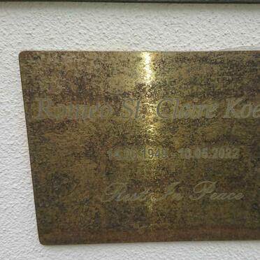 KOEBERG Romeo St. Claire 1949-2022